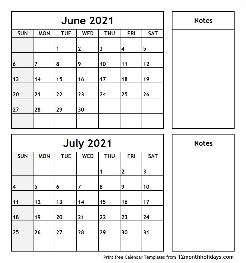 Calendar Jun Jul 2021 Printable Free June July 2021 Calendar – Calendar 2021