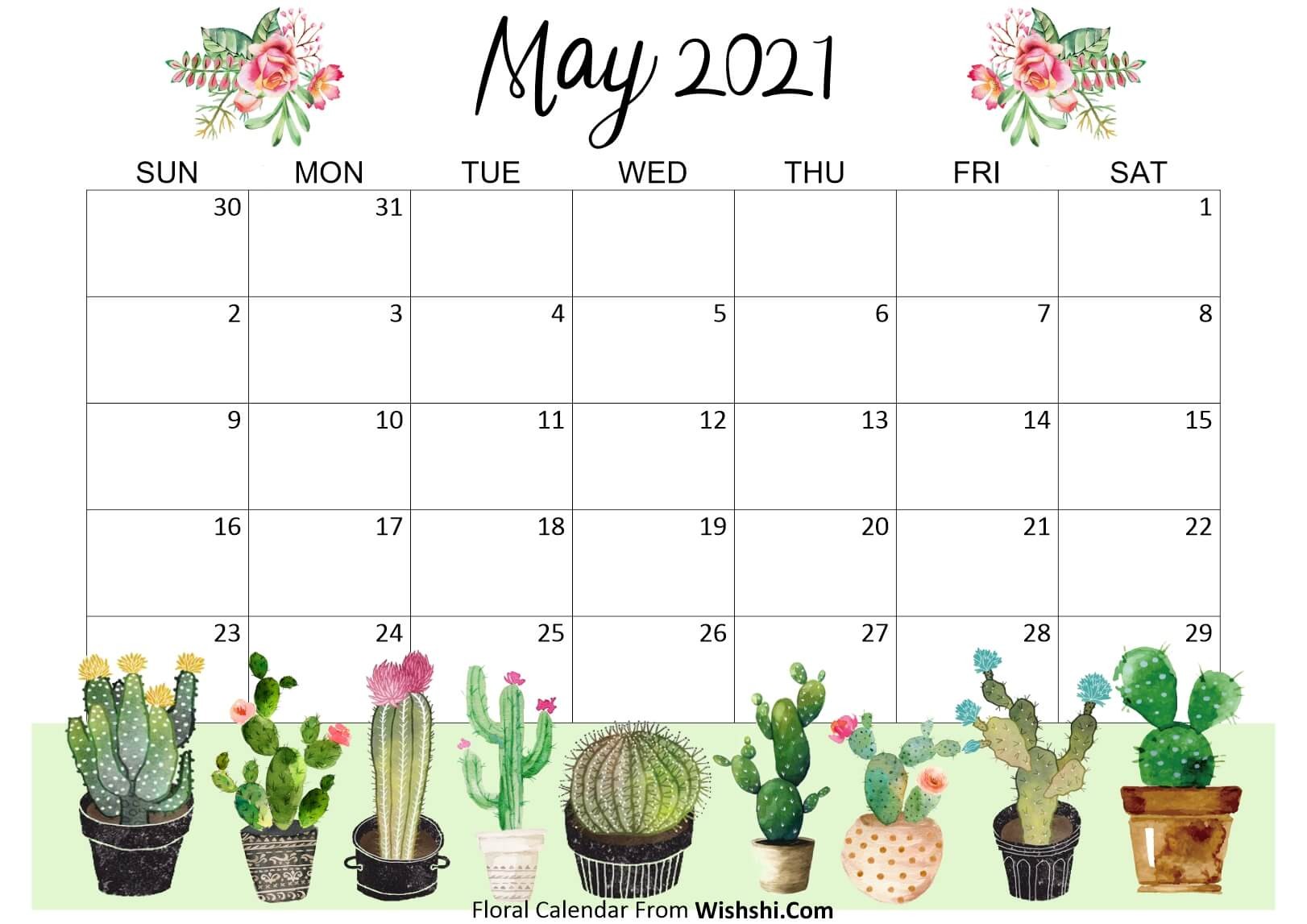 may 2021 calendar cute