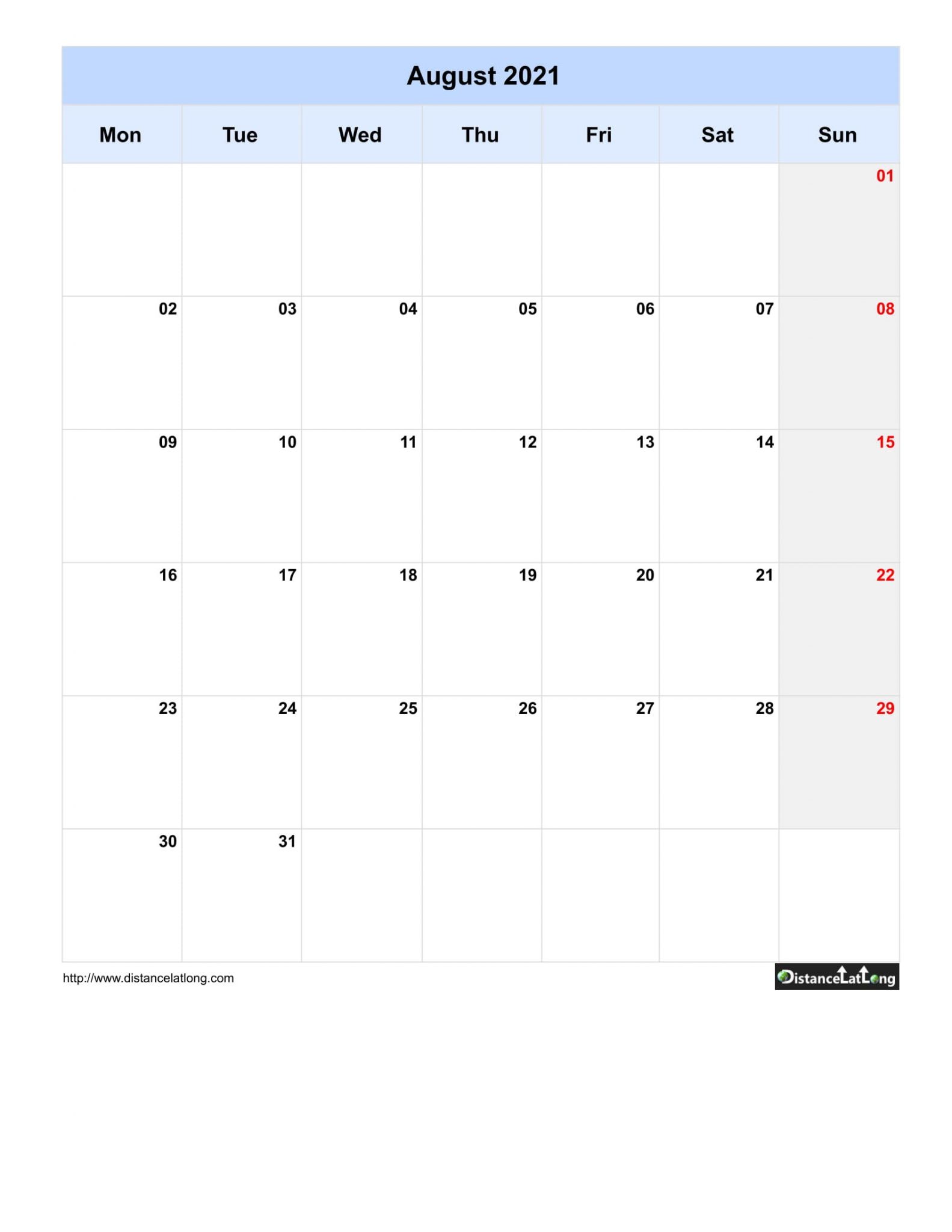 2021 calendar templates