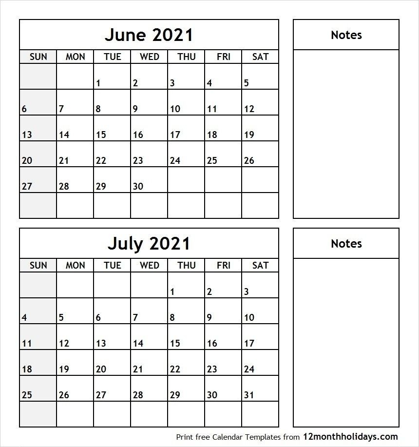 calendar june july 2021