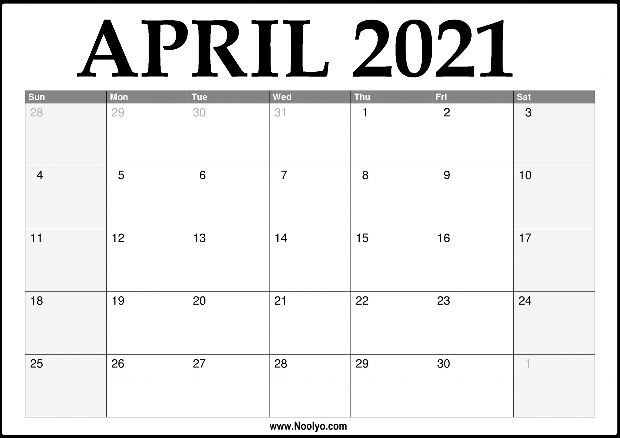 april calendars