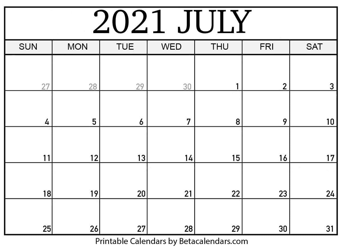 july calendar