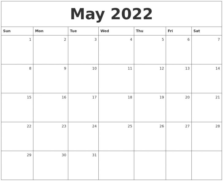 calendar 2022 printable monthly free printable calendar monthly