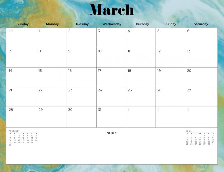 Calendar March 2021 with Holidays | Free Printable Calendar Monthly