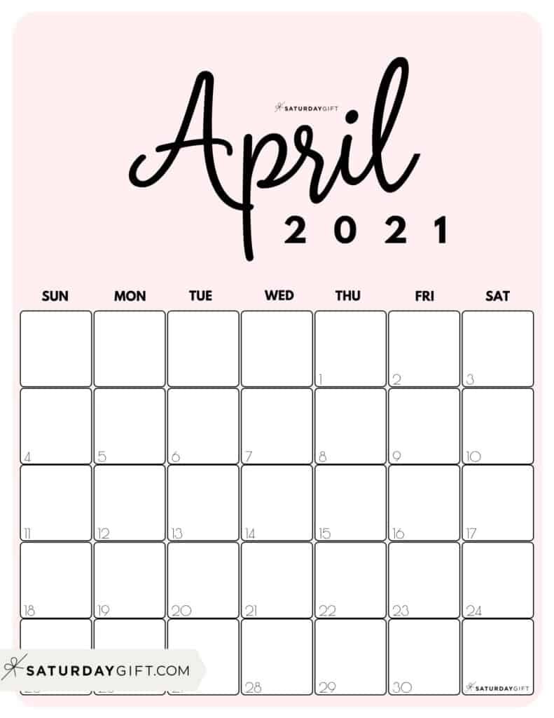 printable april calendar