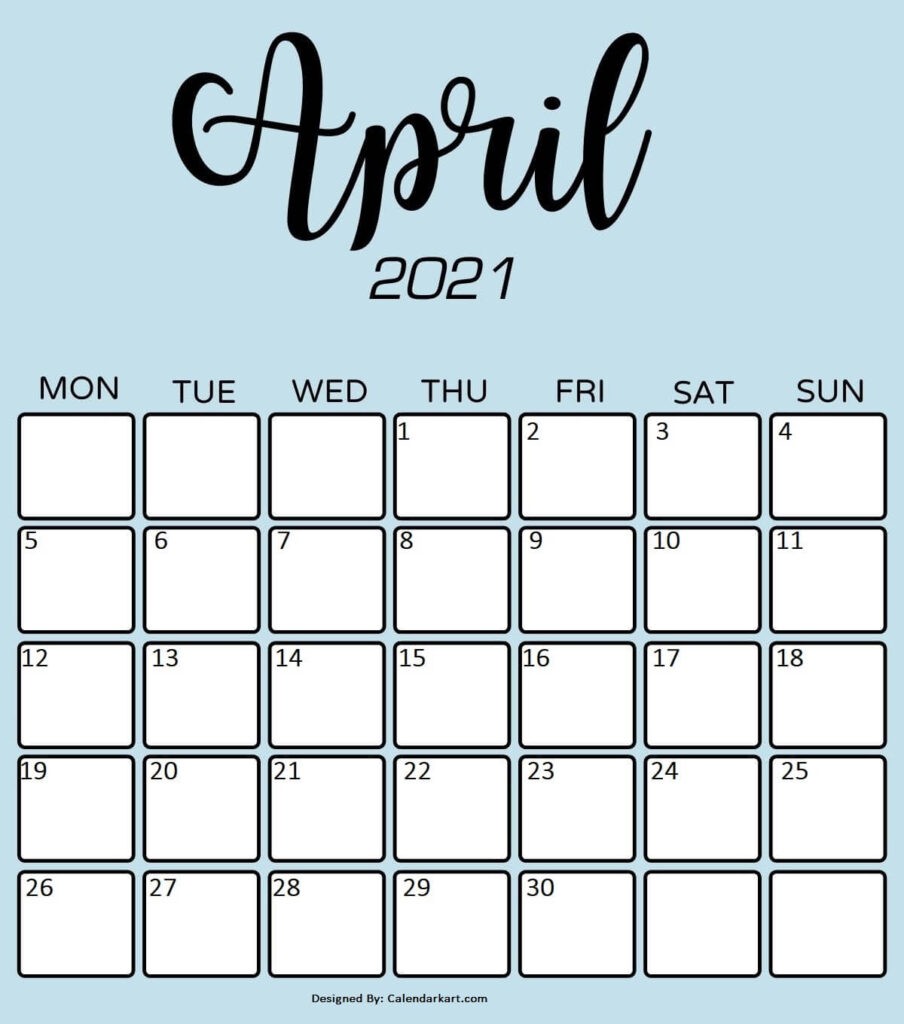 april calendar