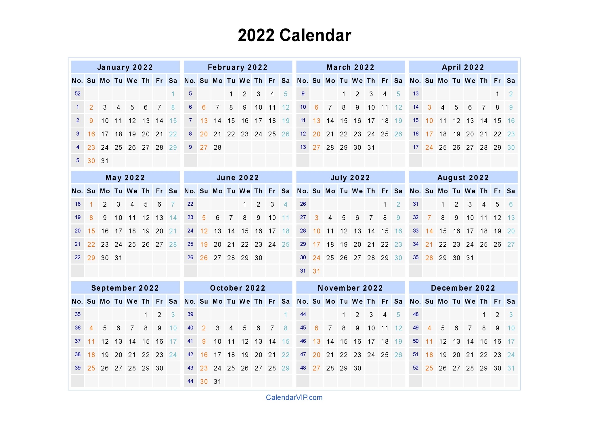 2022 calendar 2105