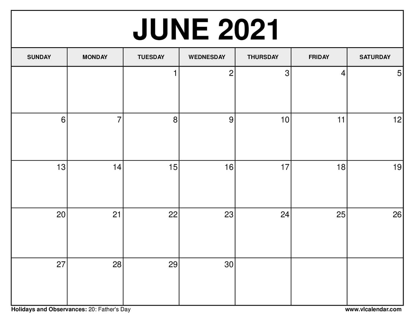 june calendar