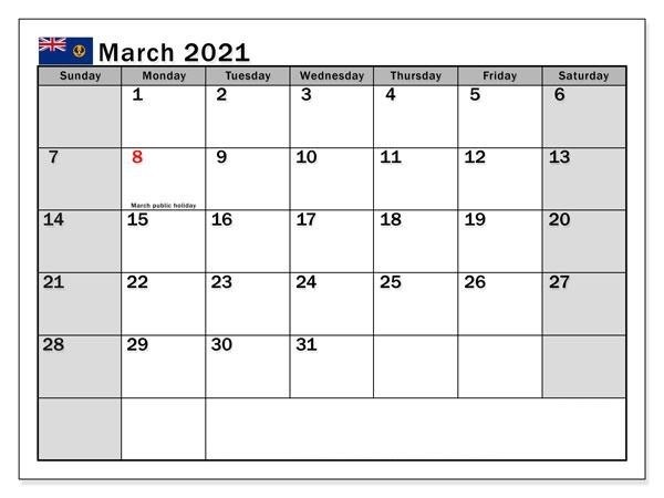 government holidays march 2021