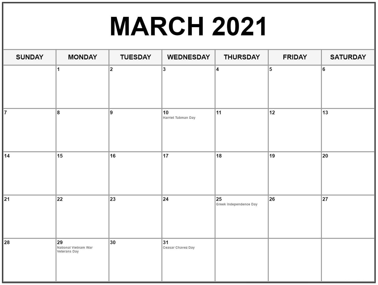 govt holidays in march 2021