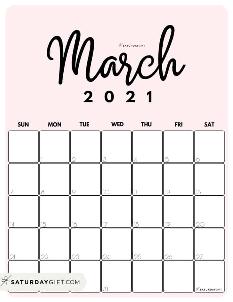 printable march calendar