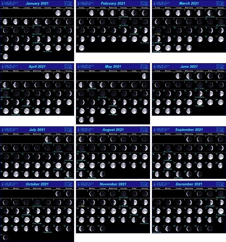 may 2021 moon phases calendar