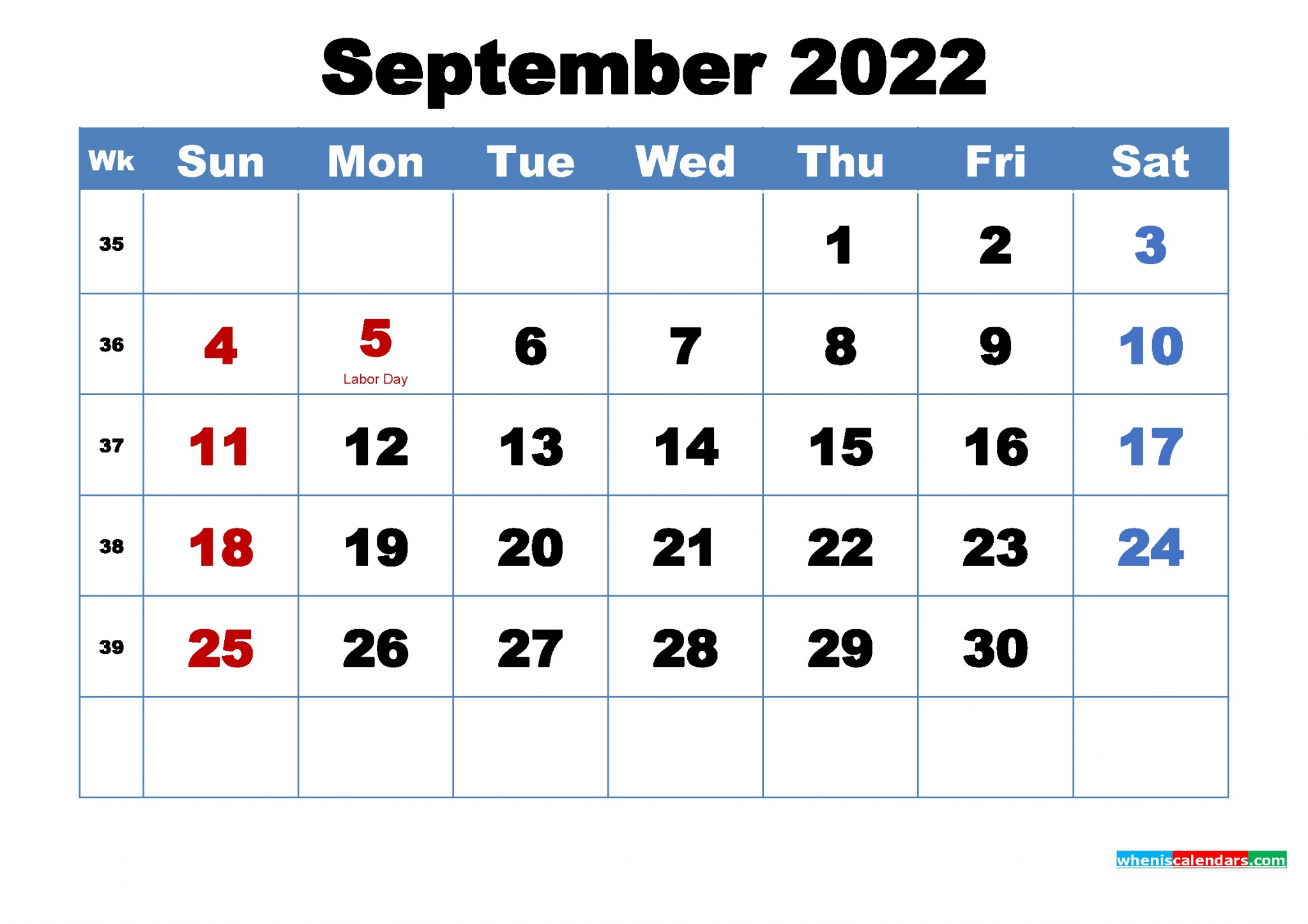 Printable Calendar September 2022 Free Printable September 2022 Calendar with Holidays