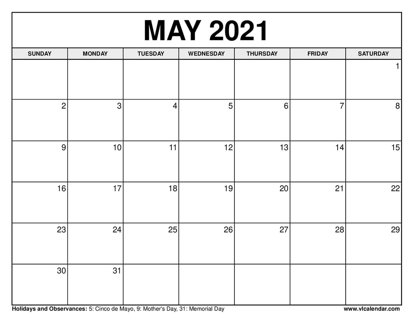 may calendar