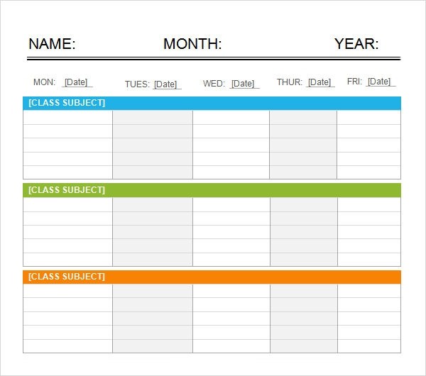 weekend scheduled template