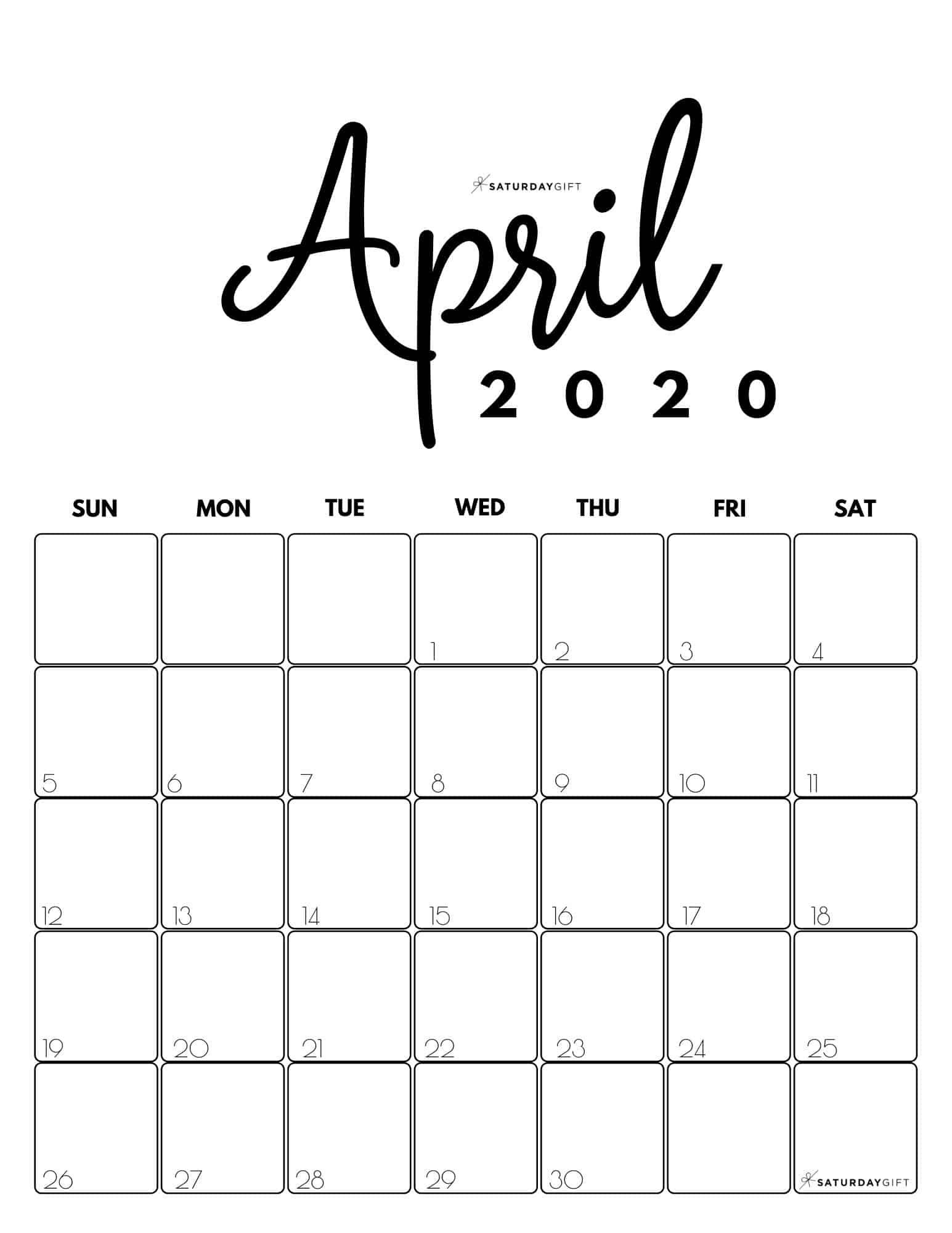 2021 april calendar