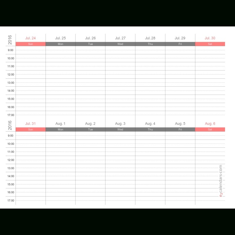 printable monthly calendar with time slots photo