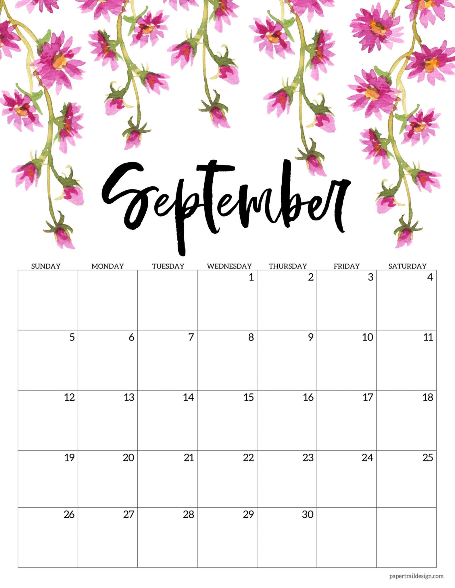 cute september 2021 calendar