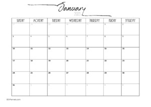 january calendar 2