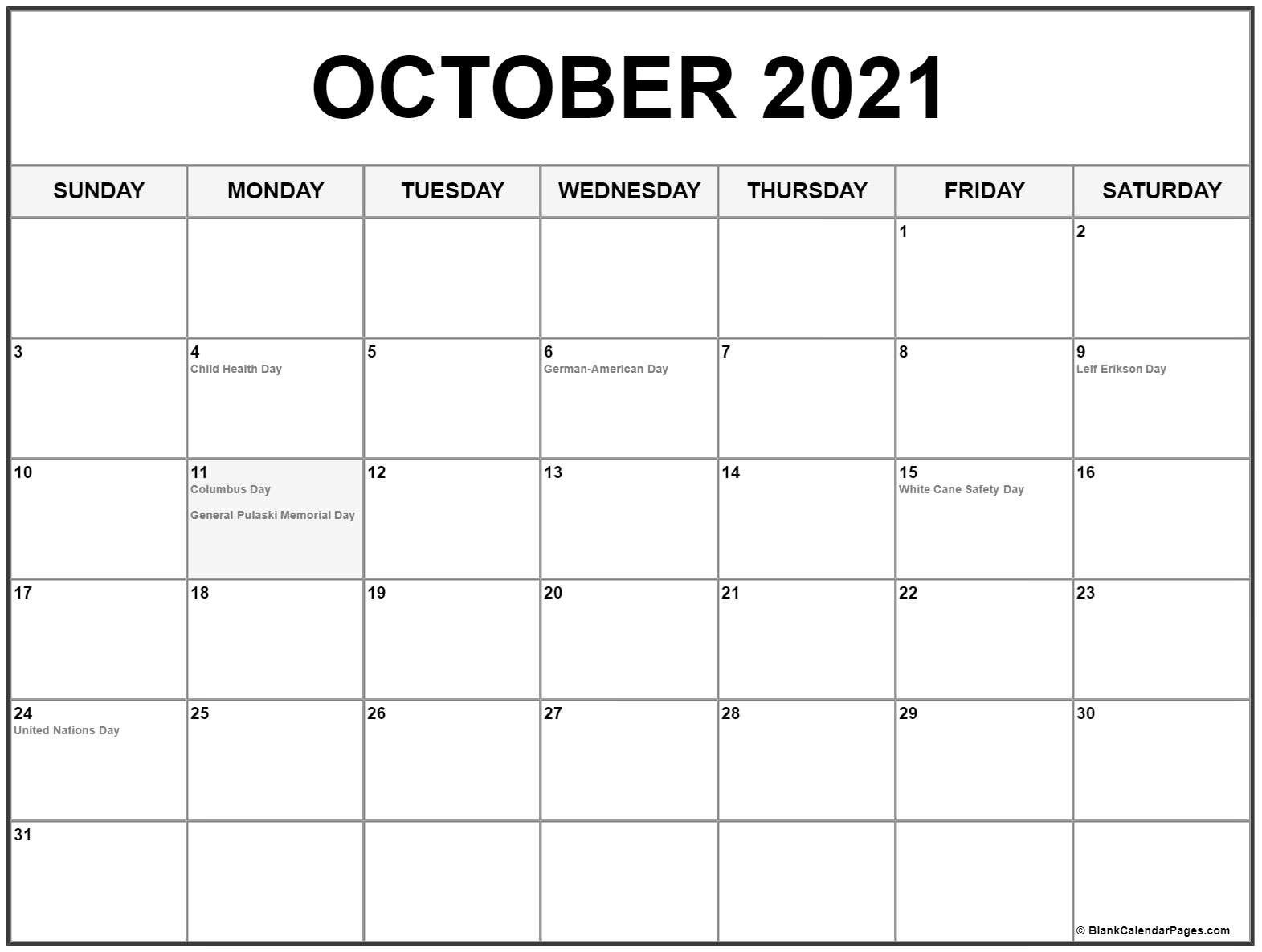 October 2021