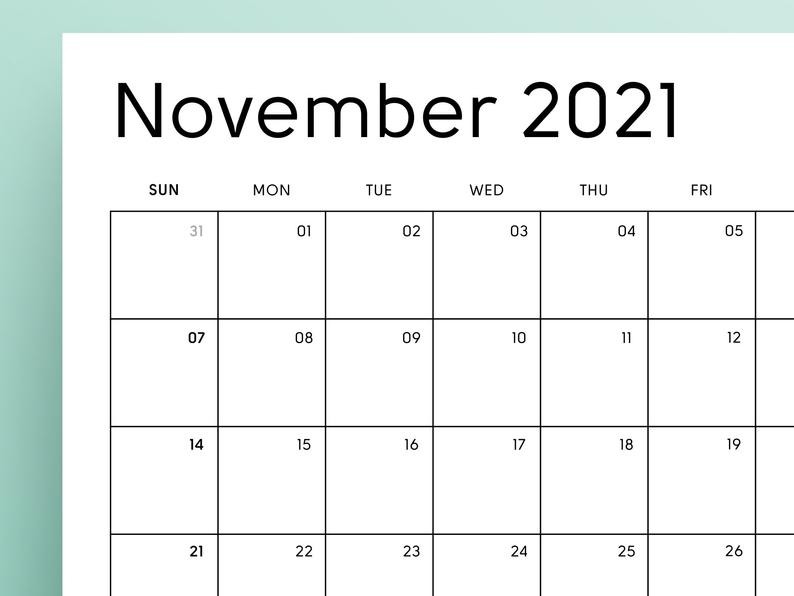 Printable Monday to Sunday Calendar 2021 2021 Printable Calendar Sunday &amp; Monday Start 2021 Monthly